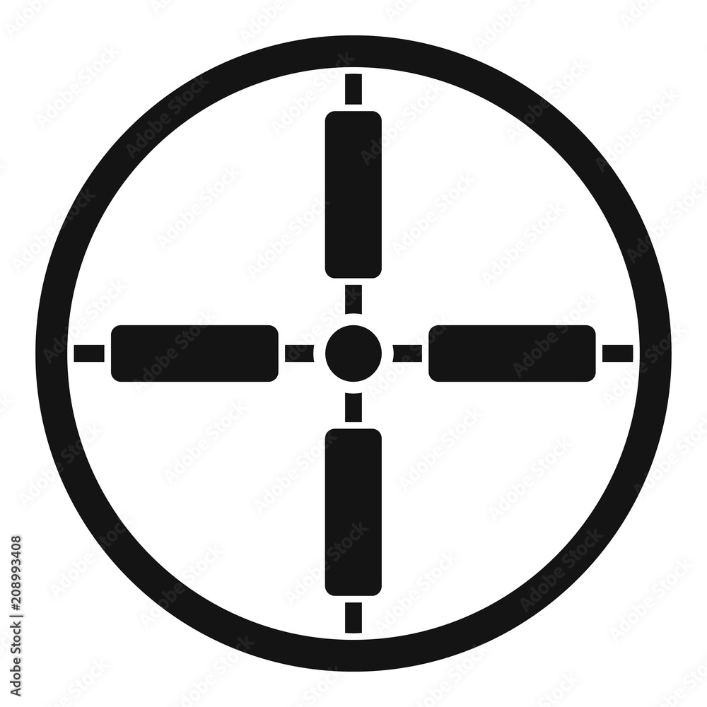 Poster sniper target icon. simple illustration of sniper target vector icon for web design isolated on whit