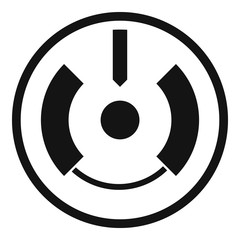 Gun aim scope icon. Simple illustration of gun aim scope vector icon for web design isolated on white background