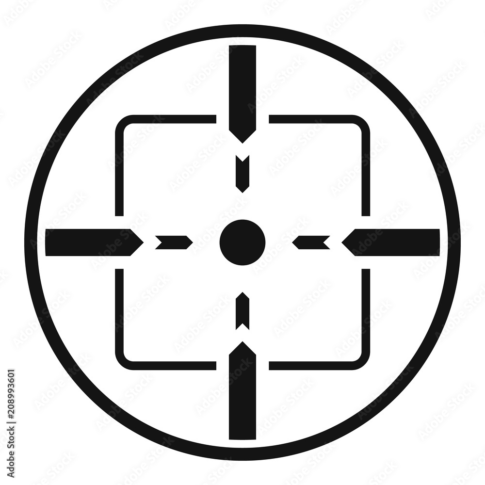 Poster target icon. simple illustration of target vector icon for web design isolated on white background