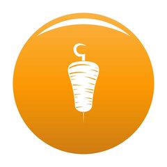 Doner kebab icon. Simple illustration of doner kebab vector icon for any design orange