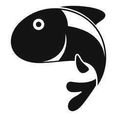 Gold fish icon. Simple illustration of gold fish vector icon for web design isolated on white background