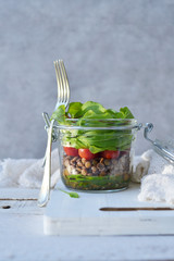 Salad in jar