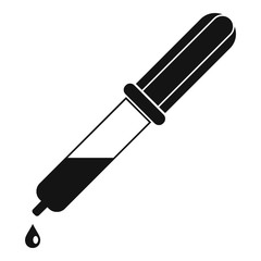 Pipette drop icon. Simple illustration of pipette drop vector icon for web design isolated on white background