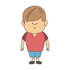 Obraz premium Cute boy cartoon vector illustration graphic design