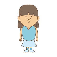 Cute happy girl cartoon vector illustration graphic design