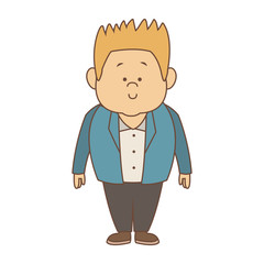 Young man cartoon vector illustration graphic design