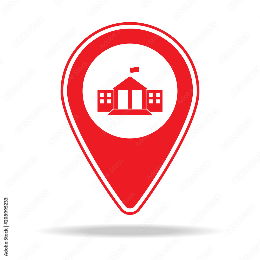 Poster political map pin icon. element of warning navigation pin icon for mobile concept and web apps. deta