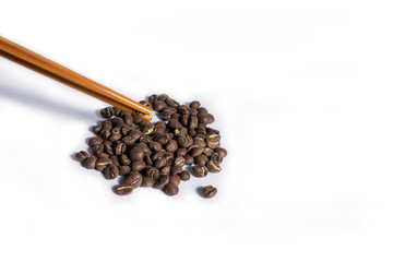 Geisha coffe beans; selecting, picking, not true