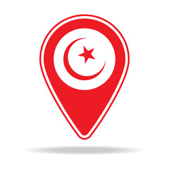 Fototapeta premium mosque map pin icon. Element of warning navigation pin icon for mobile concept and web apps. Detailed mosque map pin icon can be used for web and mobile