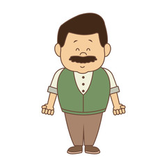 Cute father cartoon vector illustration graphic design