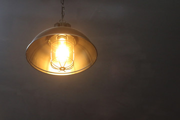 hanging lamp in cafe shop