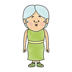 Cute grandmother cartoon vector illustration graphic design