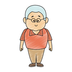 Cut grandfather cartoon vector illustration graphic design
