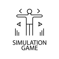 simulation game outline icon. Element of gaming outline icon for mobile concept and web apps. Thin line simulation game outline icon can be used for web and mobile