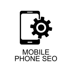 mobile phone seo icon. Element of seo and development icon with name for mobile concept and web apps. Detailed mobile phone seo icon can be used for web and mobile