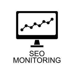 monitoring seo icon. Element of seo and development icon with name for mobile concept and web apps. Detailed monitoring seo icon can be used for web and mobile