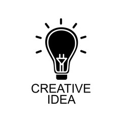 creative idea icon. Element of seo and development icon with name for mobile concept and web apps. Detailed creative idea icon can be used for web and mobile