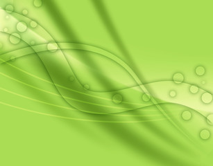 Fototapeta premium エコロジー ウェーブ エコ背景 グリーン 抽象 ドット 曲線 波打つ