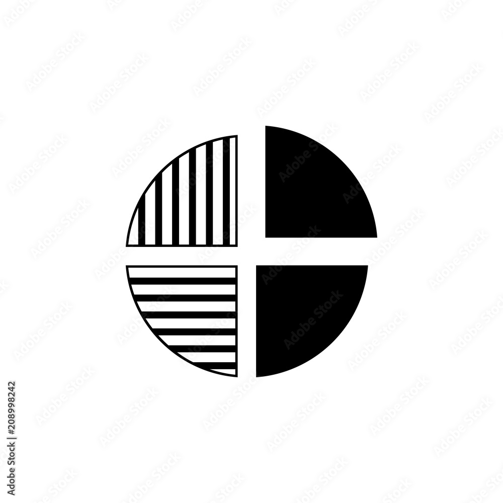 Poster graph pie icon. element of education icon for mobile concept and web apps. detailed graph pie icon c