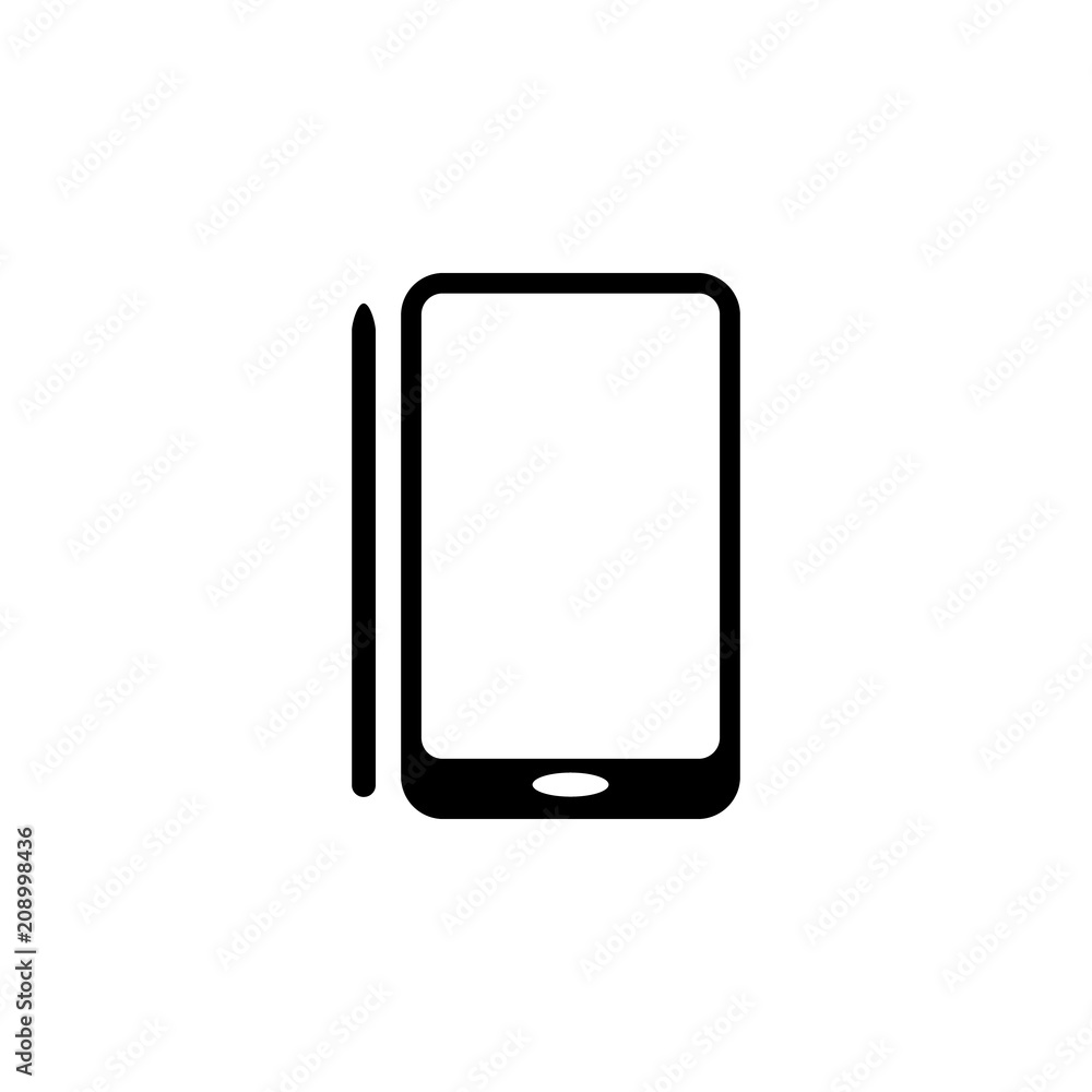 Poster the tablet icon. element of education icon for mobile concept and web apps. detailed the tablet icon
