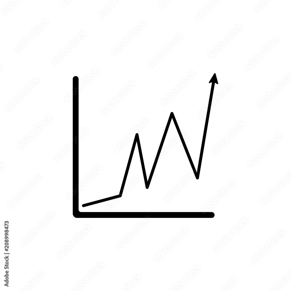 Poster growth chart icon. element of education icon for mobile concept and web apps. detailed growth chart 