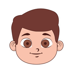 Fototapeta premium Cute boy face cartoon vector illustration graphic design