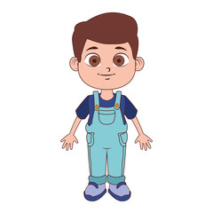 Cute and happy boy cartoon vector illustration graphic design
