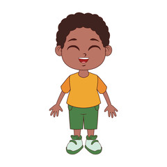 Cute and happy boy cartoon vector illustration graphic design
