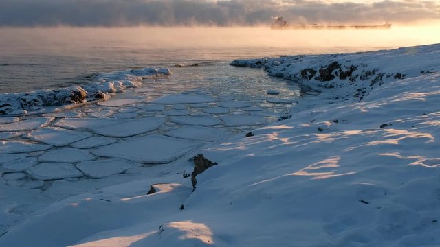 Frozen Winter on Lake Superior