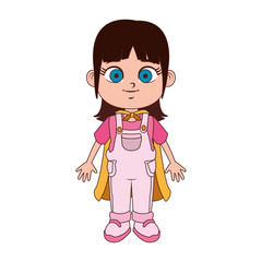 Beautiful girl with superhero cap vector illustration graphic design