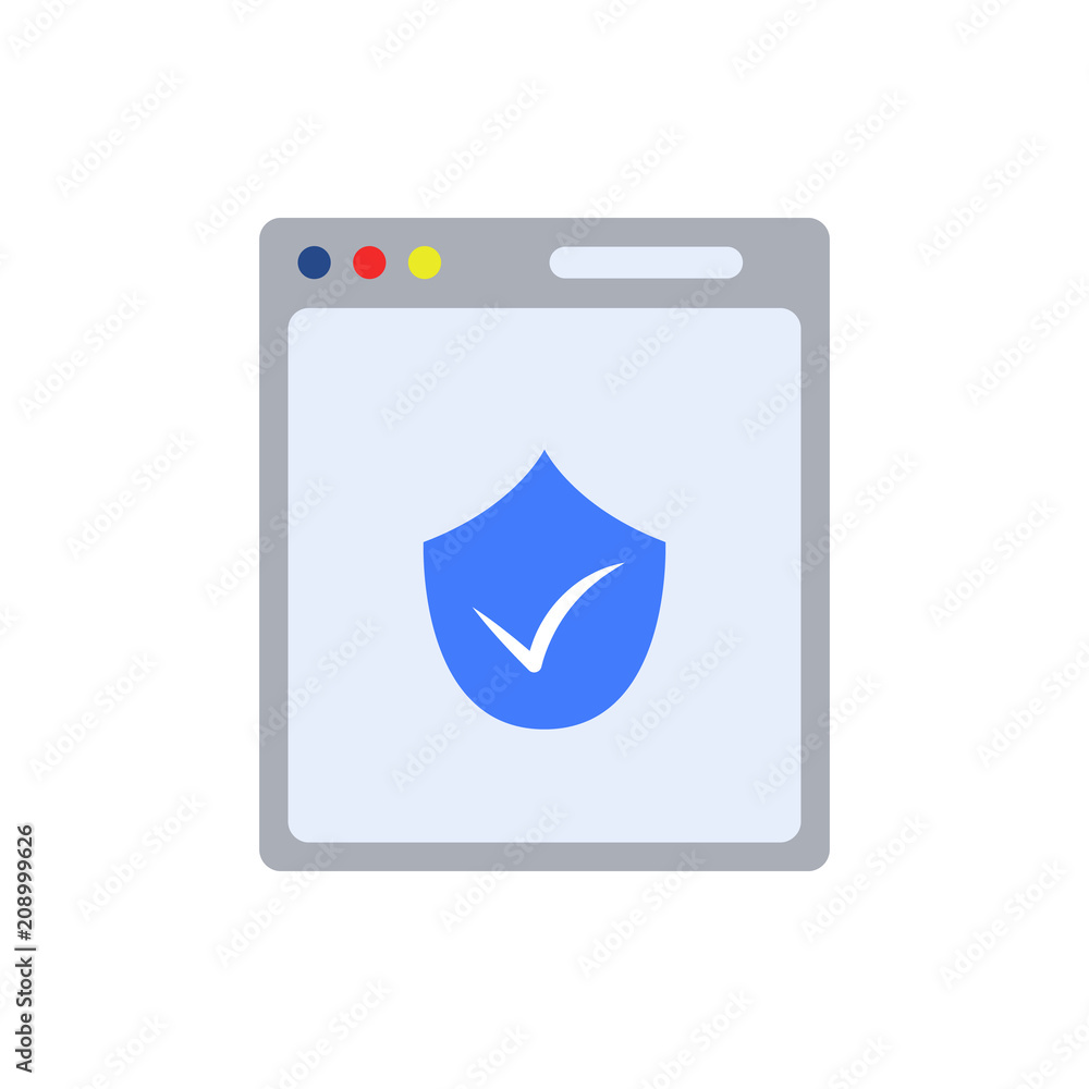 Aufkleber verified website flat icon. element of programming colored icon for mobile concept and web apps. det