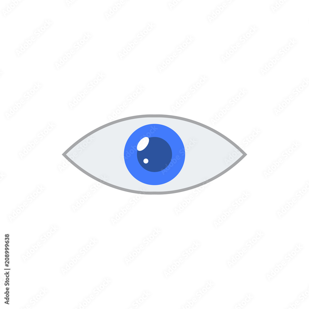 Poster eye flat icon. element of programming colored icon for mobile concept and web apps. detailed eye fla