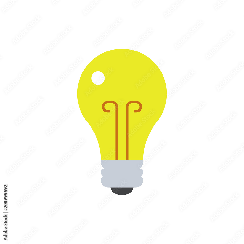 Poster bulb flat icon. element of programming colored icon for mobile concept and web apps. detailed bulb f