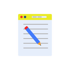 electronic writing flat icon. Element of programming colored icon for mobile concept and web apps. Detailed electronic writing flat icon can be used for web and mobile