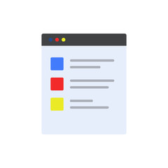 online form flat icon. Element of programming colored icon for mobile concept and web apps. Detailed online form flat icon can be used for web and mobile