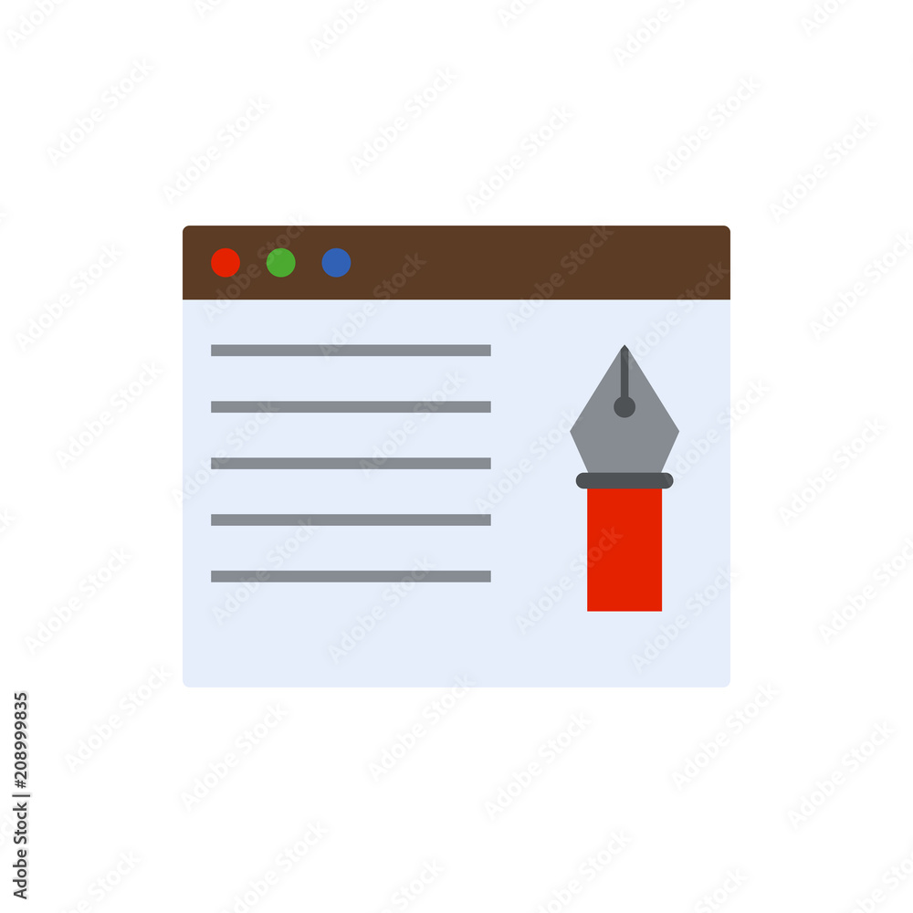 Poster email flat icon. element of programming colored icon for mobile concept and web apps. detailed email