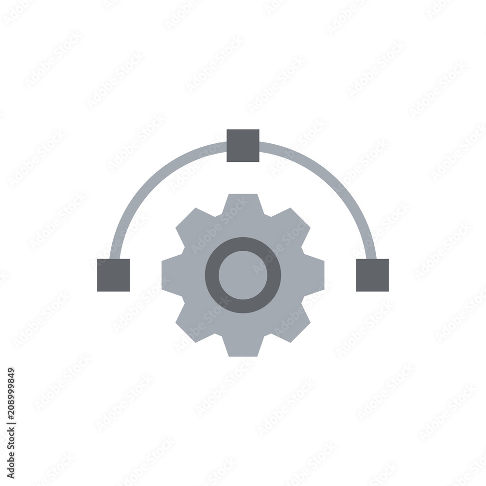 Poster illustrator settings flat icon. element of programming colored icon for mobile concept and web apps.
