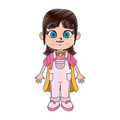 Beautiful girl with superhero cap vector illustration graphic design