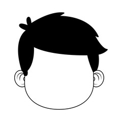 Cute boy faceless cartoon vector illustration graphic design