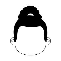 Cute boy faceless cartoon vector illustration graphic design
