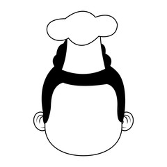 Cute chef boy cartoon vector illustration graphic design