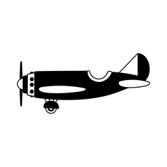 Vintage airplane cartoon vector illustration graphic design