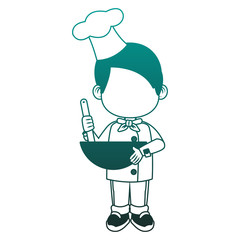 Cute chef boy cartoon vector illustration graphic design