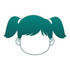 Beautiful girl faceless cartoon vector illustration graphic design