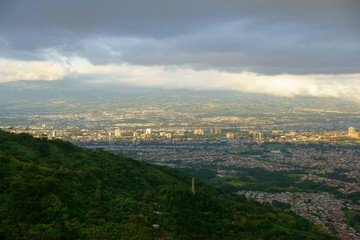 San Jose view on the sunrise from the hill