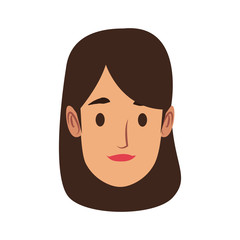 Woman face cartoon vector illustration graphic design