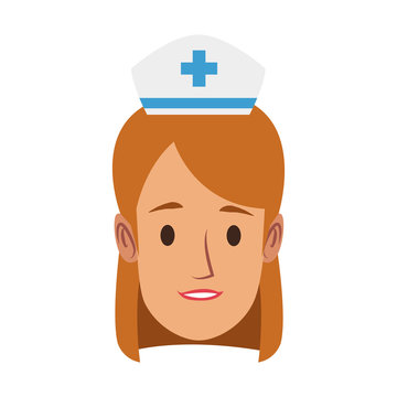 Nurse face cartoon vector illustration graphic design