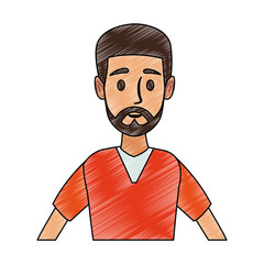 Young man cartoon vector illustration graphic design