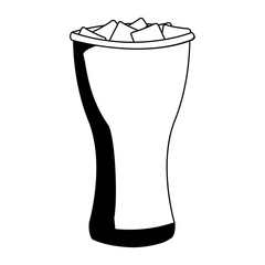 Cola in glass vector illustration graphic design