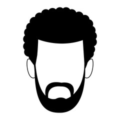 Young man face cartoon vector illustration graphic design